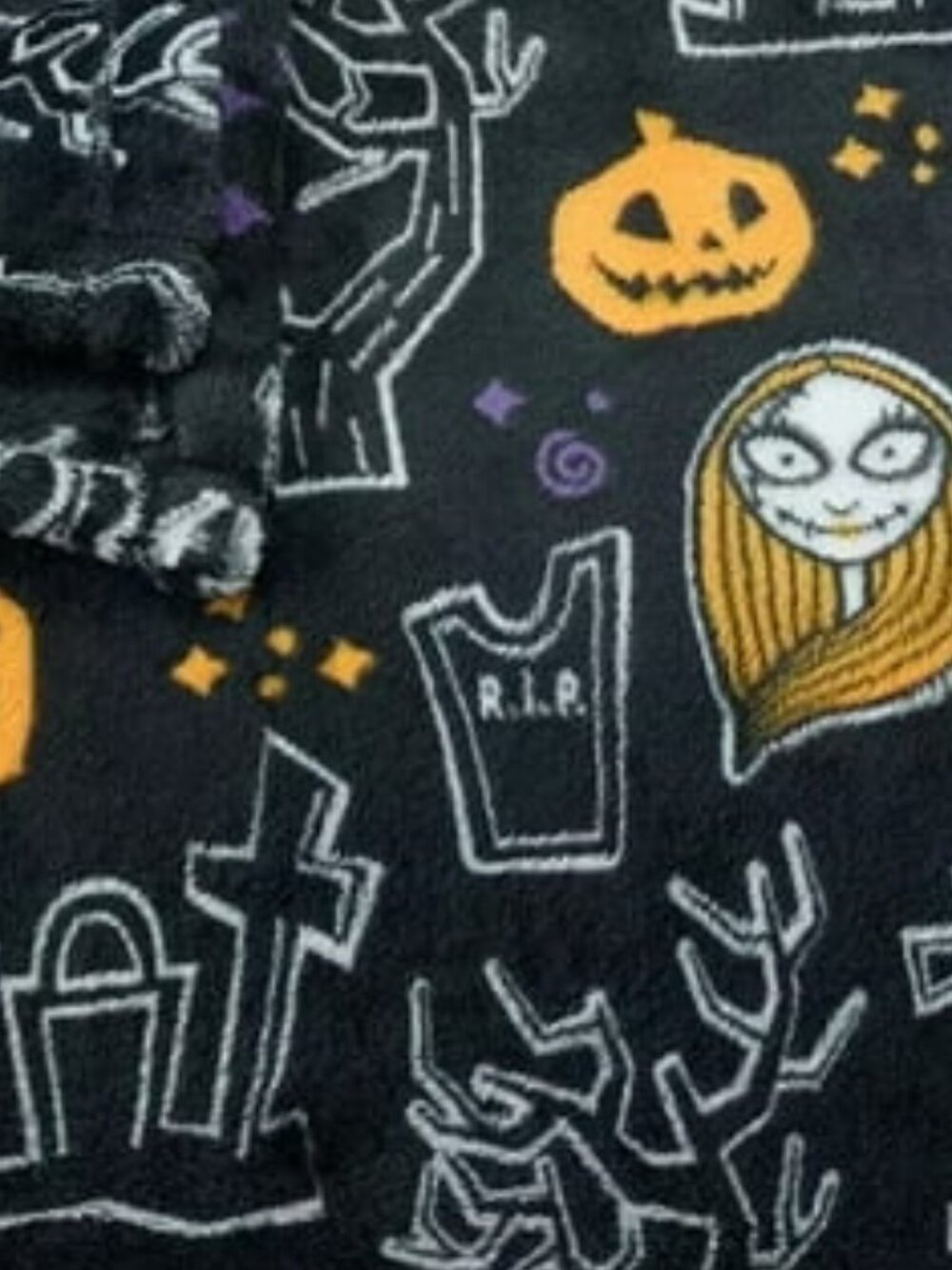 BRAND NEW The Big One Nightmare Before Christmas Halloween Plush Throw 5' x  6'